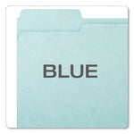 Pressboard Expanding File Folders, 1/3-Cut Tabs: Assorted, Letter Size, 1" Expansion, Blue, 25/Box