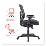 Alera Elusion Series Mesh Mid-Back Swivel/Tilt Chair, Supports Up to 275 lb, 17.9" to 21.8" Seat Height, Black