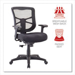 Alera Elusion Series Mesh Mid-Back Swivel/Tilt Chair, Supports Up to 275 lb, 17.9" to 21.8" Seat Height, Black