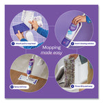 PowerMop Starter Kit, 15.4 x 5.3 White/Purple Cloth Head, 26" Silver Aluminum Handle