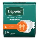 Incontinence Protection with Tabs, 35" to 49" Waist, 16/Pack, 3 Packs/Carton