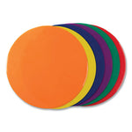 Poly Spot Marker Set, 9" Disks, Assorted Colors, 6/Set