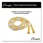 Segmented Plastic Jump Rope, 8 ft, Yellow/White