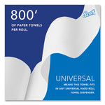 Essential Hard Roll Towels for Business, Absorbency Pockets, 1-Ply, 8" x 800 ft, 1.5" Core, White, 12 Rolls/Carton