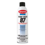 Fast Tack 87 General Purpose Mist Adhesive, 13 oz Aerosol Spray, Dries White, Dozen