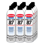 Fast Tack 87 General Purpose Mist Adhesive, 13 oz Aerosol Spray, Dries White, Dozen