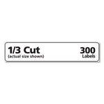 Mini-Sheets Permanent File Folder Labels, 0.66 x 3.44, White, 12/Sheet, 25 Sheets/Pack