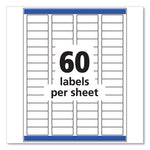 Glossy Clear Easy Peel Mailing Labels w/ Sure Feed Technology, Inkjet/Laser Printers, 0.66 x 1.75, 60/Sheet, 10 Sheets/PK