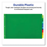 Insertable Big Tab Plastic Dividers, 8-Tab, 11 x 17, Green, 1 Set