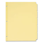 Write and Erase Plain-Tab Paper Dividers, 5-Tab, 11 x 8.5, Buff, 36 Sets