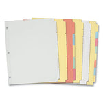 Write and Erase Plain-Tab Paper Dividers, 5-Tab, 11 x 8.5, Buff, 36 Sets