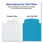 Big Tab Write and Erase Durable Plastic Dividers, 5-Tab, 11 x 8.5, Assorted, 1 Set