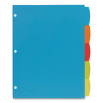 Big Tab Write and Erase Durable Plastic Dividers, 5-Tab, 11 x 8.5, Assorted, 1 Set