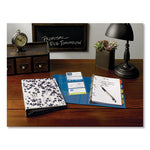 Durable Mini Size Non-View Fashion Binder with Round Rings, 3 Rings, 1" Capacity, 8.5 x 5.5, Floral/Navy
