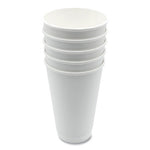Paper Hot Cups, Double-Walled, 16 oz, White, 500/Carton