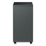 File Pedestal with Full-Length Pull, Left or Right, 2 Legal/Letter-Size File Drawers, Charcoal, 14.96" x 19.29" x 27.75"