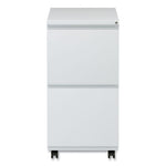 File Pedestal with Full-Length Pull, Left or Right, 2 Legal/Letter-Size File Drawers, Light Gray, 14.96" x 19.29" x 27.75"