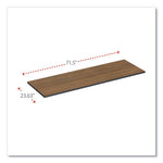 Reversible Laminate Table Top, Rectangular, 71.5w x 23.63d, Espresso/Walnut