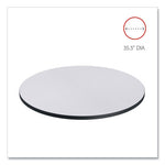 Reversible Laminate Table Top, Round, 35.5" Diameter, White/Gray