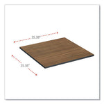 Reversible Laminate Table Top, Square, 35.38w x 35.38d, Espresso/Walnut