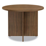 Alera Valencia Round Conference Table with Legs, 42" Diameter x 29.5h, Modern Walnut