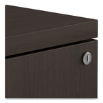 Alera Valencia Series Mobile Pedestal, Left or Right, 2 Legal/Letter-Size File Drawers, Espresso, 15.38" x 20" x 26.63"