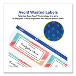 Glossy White Easy Peel Mailing Labels w/ Sure Feed Technology, Laser Printers, 1 x 2.63, White, 30/Sheet, 25 Sheets/Pack