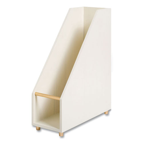 Juliet Magazine Holder, 3.75 x 9.75 x 11.77, White