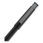 Roller Ball Pen, Stick, Fine 0.7 mm, Blue Ink, Black/Blue Barrel, Dozen