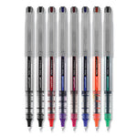 VISION Needle Roller Ball Pen, Stick, Fine 0.7 mm, Assorted Ink and Barrel Colors, 8/Pack