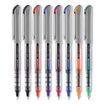 VISION Needle Roller Ball Pen, Stick, Fine 0.7 mm, Assorted Ink and Barrel Colors, 8/Pack