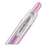 207 Office Pack Gel Pen, Retractable, Medium 0.7 mm, Black Ink, Pink/Translucent White Barrel, 36/Pack