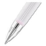 207 Office Pack Gel Pen, Retractable, Medium 0.7 mm, Black Ink, Pink/Translucent White Barrel, 36/Pack