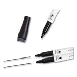 Medium Point Low-Odor Dry-Erase Markers with Erasers, Medium Bullet Tip, Black, Dozen