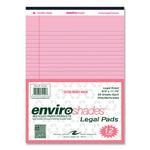 Enviroshades Legal Notepads, 50 Pink 8.5 x 11.75 Sheets, 72 Notepads/Carton, Ships in 4-6 Business Days