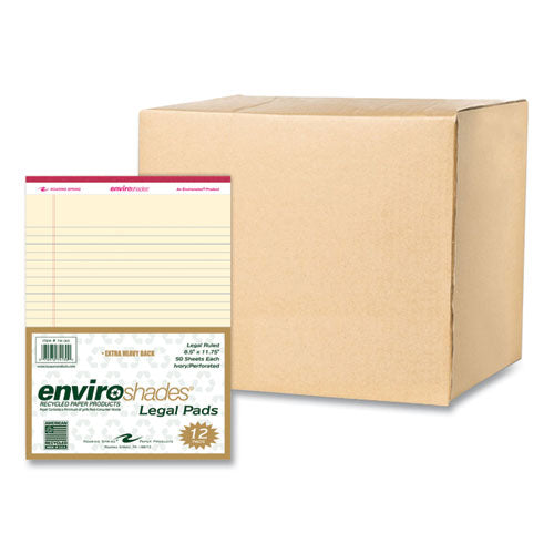 Enviroshades Legal Notepads, 50 Ivory 8.5 x 11.75 Sheets, 72 Notepads/Carton, Ships in 4-6 Business Days