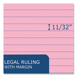 Enviroshades Legal Notepads, 50 Pink 8.5 x 11.75 Sheets, 72 Notepads/Carton, Ships in 4-6 Business Days