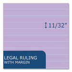 Enviroshades Legal Notepads, 50 Orchid 8.5 x 11.75 Sheets, 72 Notepads/Carton, Ships in 4-6 Business Days