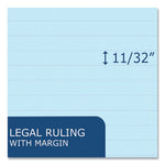 Enviroshades Legal Notepads, 50 Blue 8.5 x 11.75 Sheets, 72 Notepads/Carton, Ships in 4-6 Business Days