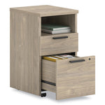 10500 Series Mobile Pedestal File, Left/Right, Shelf and Box/File Drawers, Legal/Letter, Kingswood Walnut, 15.75" x 19" x 28"