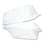 Showtime Clear Hinged Containers, Pie Wedge, 6.67 oz, 6.1 x 5.6 x 3, Clear, Plastic, 125/Pack, 2 Packs/Carton