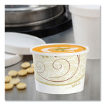 Double Poly Paper Food Containers, 12 oz, 3.6 Diameter x 3.3 h, Symphony Design, 25/Pack, 20 Packs/Carton