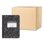 Hardcover Marble Composition Book, Wide/Legal Rule, Black Marble Cover, (100) 9.75 x 7.5 Sheet, 12/CT, Ships in 4-6 Bus Days