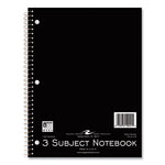 Subject Wirebound Promo Notebook, 3-Subject, Wide/Legal Rule, Asst Cover, (120) 10.5x8 Sheets, 24/CT, Ships in 4-6 Bus Days