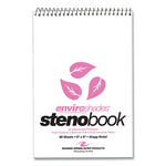 EnviroShades Steno Pad, Gregg Rule, White Cover, 80 Pink 6 x 9 Sheets, 24 Pads/Carton, Ships in 4-6 Business Days