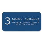 Lefty Notebook, 3-Subject, Medium/College Rule, Asst Cover Color, (120) 11 x 9 Sheet, 24/CT, Ships in 4-6 Business Days