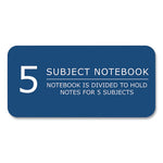 Subject Wirebound Notebook, 5-Subject, Medium/College Rule, Asst Cover, (180) 10.5 x 8 Sheets, 12/CT, Ships in 4-6 Bus Days