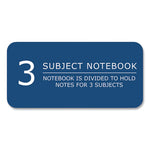 Subject Wirebound Notebook, 3-Subject, Medium/College Rule, Asst Cover, (120) 10.5 x 8 Sheets, 24/CT, Ships in 4-6 Bus Days