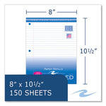 Loose Leaf Paper, 8 x 10.5, 3-Hole Punched, Wide Rule, White, 150 Sheets/Pack, 24 Packs/Carton, Ships in 4-6 Business Days