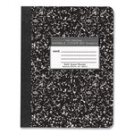 Hardcover Composition Book, Quadrille 5 sq/in Rule, Black Marble Cover, (80) 9.75 x 7.5 Sheet, 48/CT, Ships in 4-6 Bus Days